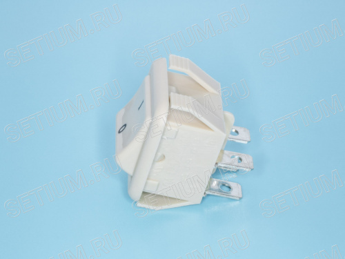 Выключатель 220В 4 контакта 30х30мм, серый, крепление защелка SWR-76 фото 4