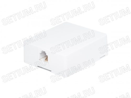 Розетка телефонная, 1 порт RJ-11, белая TJC6P4C-W