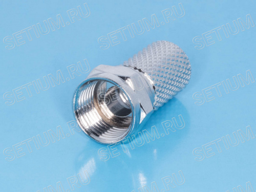 Разъем F вилка на кабель RG-6, накручивающийся F-U6P