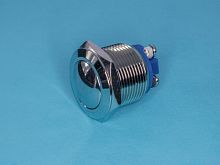 Кнопка круглая 220В 2А, крепление гайка																																															 PSW-14