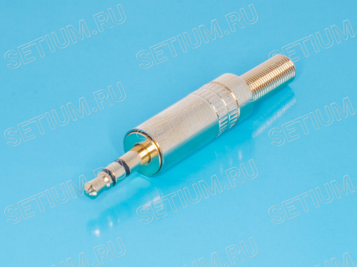 Штекер аудио 3,5мм, стерео, металлический корпус AUD-12 фото 6