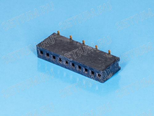 Разъем 1х10 гнездо, поверхностный монтаж, шаг 1,27мм PBS1.27-10A/BS фото 5