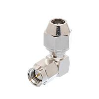 Разъем SMA штекер на кабель RG-58, угловой, пайка SMA-LS58P