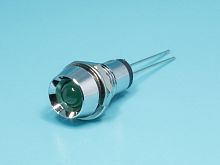 Светодиод в корпусе, зеленый, гайка d=8мм, 12,0mcd LA07W/G