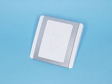 Рамка 86х86 мм, на стену, под 1 Keystone, со шторкой SW-4222AP-86-1P