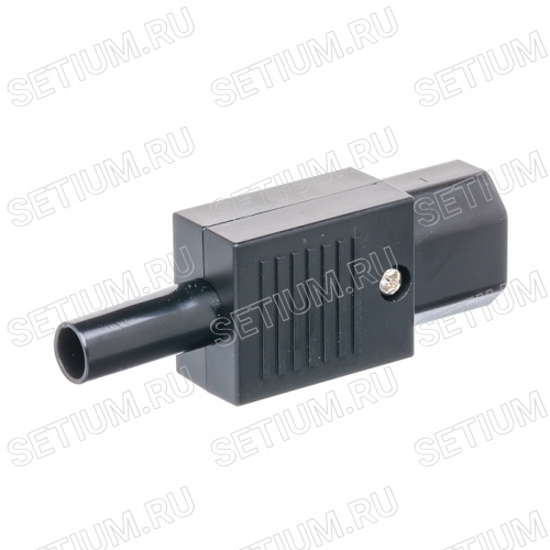 Разъем питания 220В C13, гнездо на кабель, 6А фото 3 Разъем питания 220В C13, гнездо на кабель, 6А AC-102 фото 3