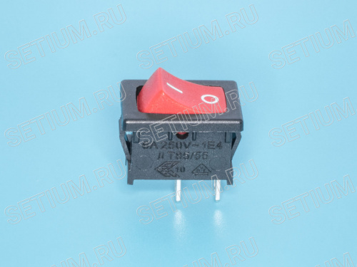 Выключатель 220В 2 контакта 19х13мм, красный, вкл-выкл SWR-41R фото 4