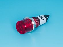 Лампа неоновая 220 В с резистором, d 12 мм, красная TPN-112RN
