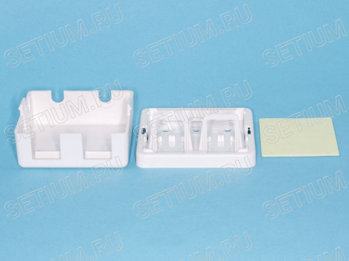 Коробка для внешней розетки под 2 Keystone, PCnet BK-24 фото 2