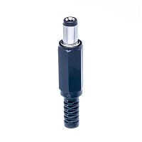 Разъем питания штыревой 2,1х5,5мм, гнездо на кабель c амортизатором DJK-11A