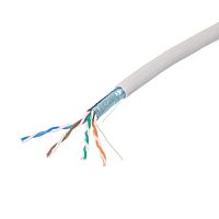 Кабель Витая пара 8 проводов, кат. 5е, экранированный, серый, на катушке 305 м FTP4-24R5