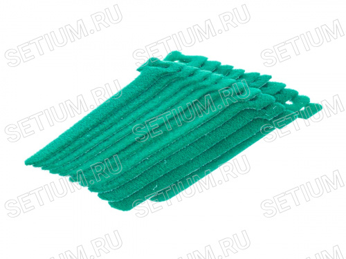 Стяжка 135х12 мм с липучкой, зеленая, упак. 20 шт. фото 2 Стяжка 135х12 мм с липучкой, зеленая, упак. 20 шт. MGT-135GN фото 2