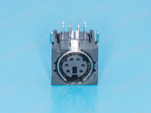 Гнездо mini DIN 6 контактов на плату MDN-6FR фото 4