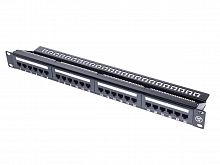 Патч-панель 24 порта RJ-45  кат.5е  с держателем кабеля, универсальная PP1-248U