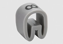 Маркер цифра 8 d=4,2-6,2мм, серый, упак.20 шт. EC-2-8