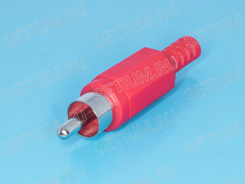 Разъем RCA-тюльпан, вилка на кабель, красный RPC-1-R фото 6