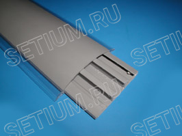 Короб напольный 75х17мм, серый Короб напольный 75х17мм, серый DKC-01332