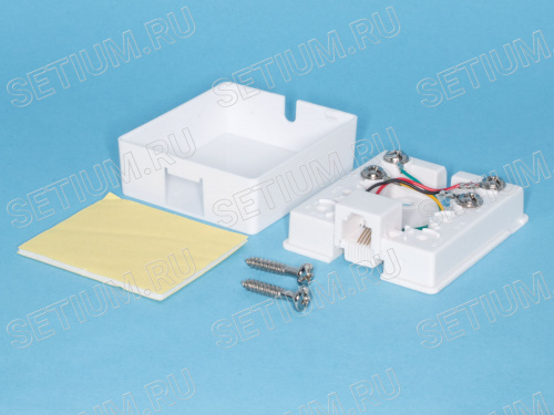 Розетка телефонная, 1 порт RJ-11, белая TJC6P4C-W фото 4