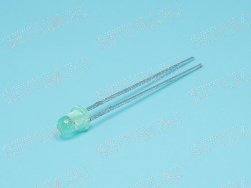 Светодиод d=3мм, зеленый, 6,0mcd LG2040