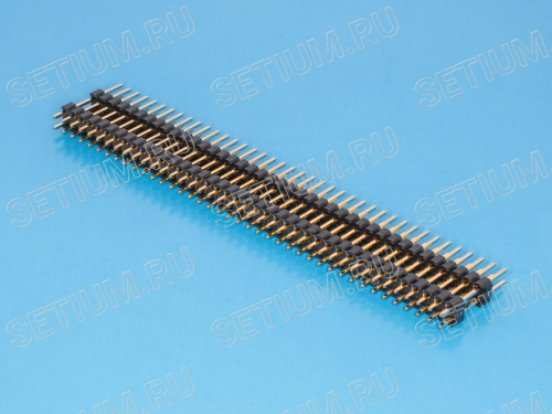 Штыревой соединитель 2х40 шаг 2,54мм, межплатный PLHD-80 фото 3