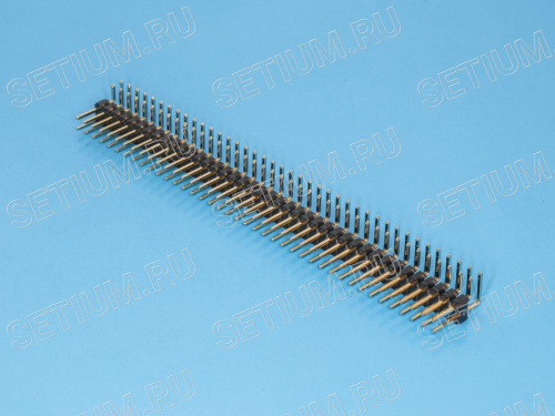 Штыревой соединитель 2х40 шаг 2,54мм, прямой угол PLD-80R