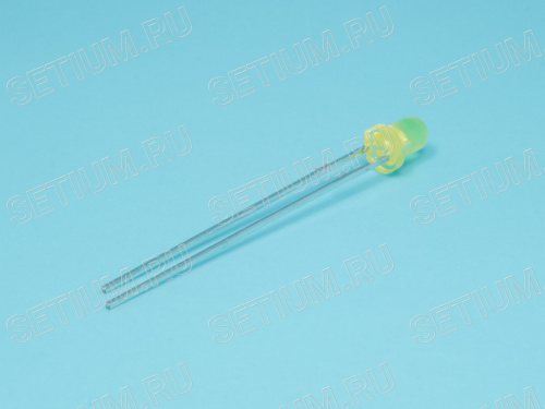 Светодиод d=3мм, желтый, 6,0mcd LY2040 фото 2