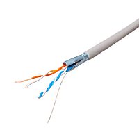 Кабель Витая пара 4 провода, кат. 5, многожильный, (PCnet), бухта 305м, экранированный, серый FTP2-26SR5