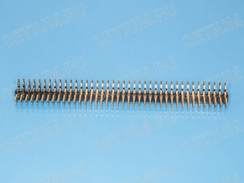 Штыревой соединитель 2х40 шаг 2,54мм, прямой угол PLD-80R фото 2