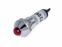 Лампа неоновая с резистором 220В в корпусе, красная NI-4R