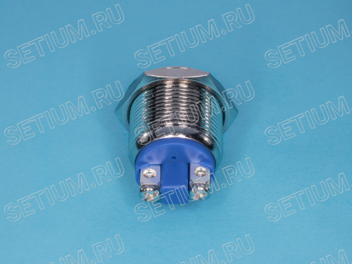 Кнопка круглая 220В 2А, крепление гайка																																															 PSW-14 фото 3