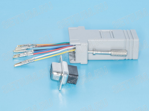 Переходник D-SUB 9 гнездо - RJ45 гнездо фото 3 Переходник D-SUB 9 гнездо - RJ45 гнездо GC-9FT8 фото 3