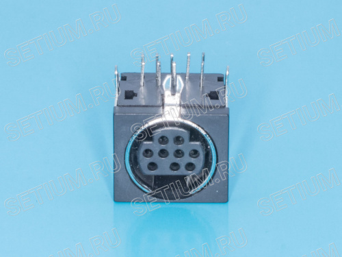 Гнездо mini DIN 9 контактов на плату MDN-9FR фото 5