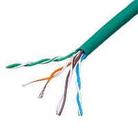 Кабель Витая пара 8 проводов, кат. 5е, многожильный, (PCnet),  бухта 300м, зеленый UTP4-24SR5/e E