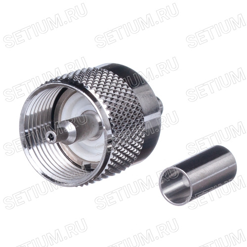 Разъем UHF вилка на кабель RG-58, обжимной фото 2 Разъем UHF вилка на кабель RG-58, обжимной UHF-C58 фото 2