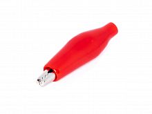 Зажим изолированный 37мм тип 'aligator', красный ITA-37R