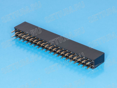 Разъем 2х20 гнездо на плату, шаг 2.54мм PBD-40 фото 5