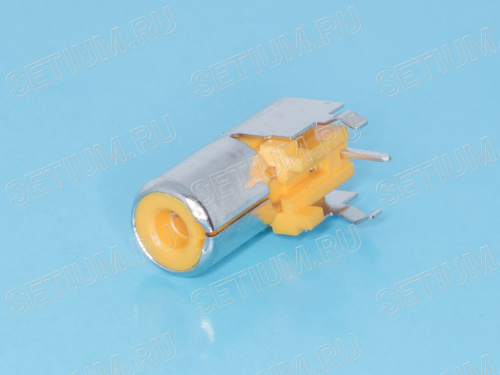 Разъем RCA-тюльпан, гнездо на плату, желтый RP-8-Y фото 2