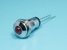 Светодиод в корпусе, красный, гайка d=8мм, 12,0 mcd LA05W/I