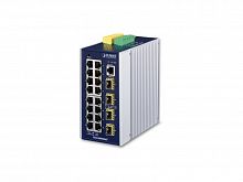Промышленный управляемый L2+ коммутатор Planet 16 портов 10/100/1000 Мб/с, 4 слота SFP 100/1000 Мб/с IGS-20040MT